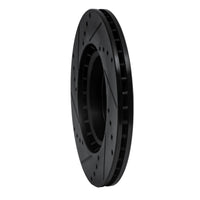 R1 Concepts R1 03-05 Infiniti G35 Front Right Drilled & Slotted Black Brake Rotor