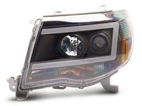 Raxiom 05-11 Toyota Tacoma Axial Series LED DRL Projector Headlights- Black Housing (Clear Lens)