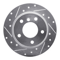 R1 Concepts R1 03-06 BMW Z4 Rear Left Drilled & Slotted Silver Brake Rotor