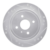 R1 Concepts R1 83-89 Isuzu Impulse Rear Right Drilled & Slotted Silver Brake Rotor