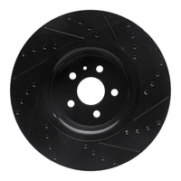 R1 Concepts R1 15-21 Ford Edge Front Left Drilled & Slotted Black Brake Rotor