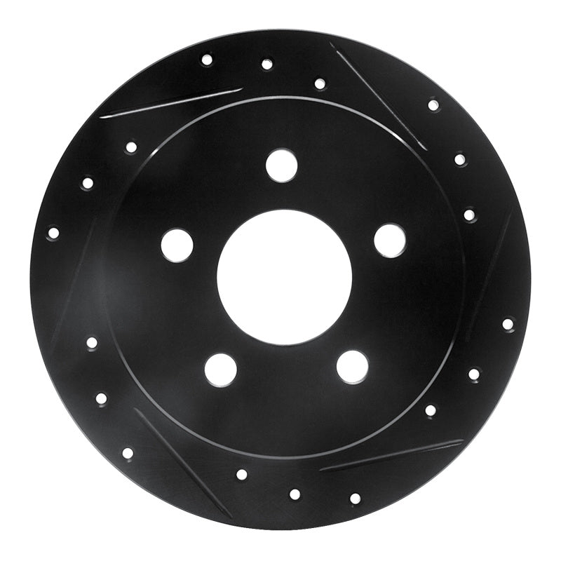 R1 Concepts R1 97-05 Buick Century Rear Right Drilled & Slotted Black Brake Rotor