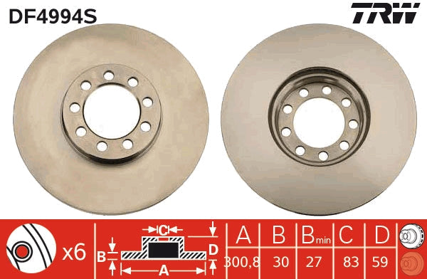 TRW MOTO DF4994S Brake Disc