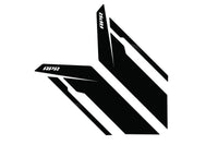 APR Sideburn Stickers - Black APR/Black Stripe (Pair)