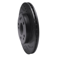 R1 Concepts R1 84-95 Mercedes-Benz 260E Front Right Drilled & Slotted Black Brake Rotor