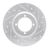 R1 Concepts R1 78-83 Dodge CHALLENGER Front Right Drilled & Slotted Silver Brake Rotor