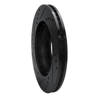 R1 Concepts R1 87-93 Saab 900 Front Right Drilled & Slotted Black Brake Rotor