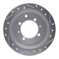 R1 Concepts R1 91-93 Hyundai SONATA Rear Left Drilled & Slotted Silver Brake Rotor