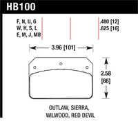 Hawk Performance Hawk Wilwood Dynalite Caliper Blue 9012 Brake Pads