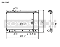 Koyo 97-05 Toyota Aristo / Lexus GS300 Radiator