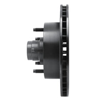 R1 Concepts R1 94-03 Ford E-150 Econoline Front Left Drilled & Slotted Black Brake Rotor