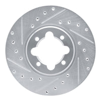 R1 Concepts R1 82-85 Toyota Celica Front Left Drilled & Slotted Silver Brake Rotor