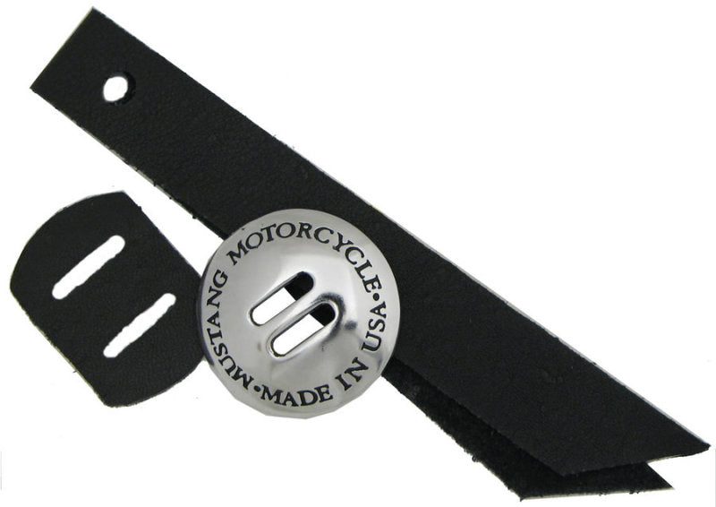 Mustang Motorcycle Mustang Concho Kit Large (41mm) with Leather Strip Hardware