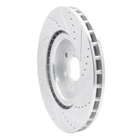 R1 Concepts R1 04-11 Cadillac STS Front Left Drilled & Slotted Silver Brake Rotor