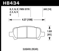 Hawk Performance Hawk Subaru Baja/Forester/Impreza/Legacy DTC-60 Race Rear Brake Pads