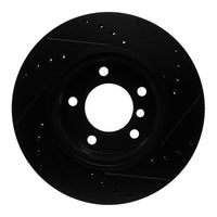 R1 Concepts R1 05-07 BMW 120i (Mexico) Front Left Drilled & Slotted Black Brake Rotor