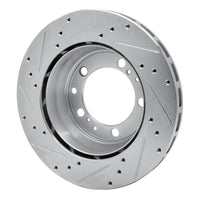 R1 Concepts R1 91-97 Porsche 911 Left Rear Drilled & Slotted Silver Brake Rotor