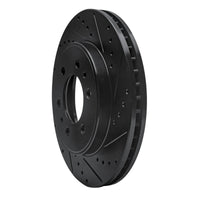 R1 Concepts R1 09-09 Ford F-150 RWD Front Right Drilled & Slotted Black Brake Rotor