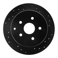 R1 Concepts R1 86-97 Toyota Previa Rear Right Drilled & Slotted Black Brake Rotor
