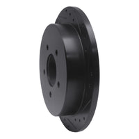R1 Concepts R1 97-04 Ford F-150 RWD Rear Right Drilled & Slotted Black Brake Rotor