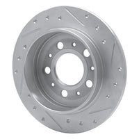 R1 Concepts R1 88-94 Volvo 780 Rear Left Drilled & Slotted Silver Brake Rotor