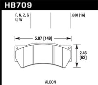 Hawk Performance Hawk HPS 5.0 Brake Pads Ferro-Carbon Black Powder Coat 16mm Pad Thickness