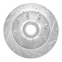 R1 Concepts R1 80-85 Ford E-350 Econoline Club Wagon Front Right Drilled & Slotted Silver Brake Rotor
