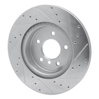 R1 Concepts R1 11-16 BMW Z4 Rear Left Drilled & Slotted Silver Brake Rotor