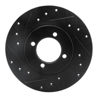 R1 Concepts R1 80-83 Toyota Corolla (US/Canada) Front Left Drilled & Slotted Black Brake Rotor
