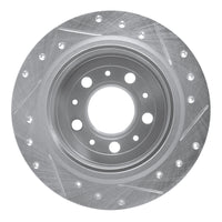 R1 Concepts R1 97-98 Volvo S90 Rear Left Drilled & Slotted Silver Brake Rotor