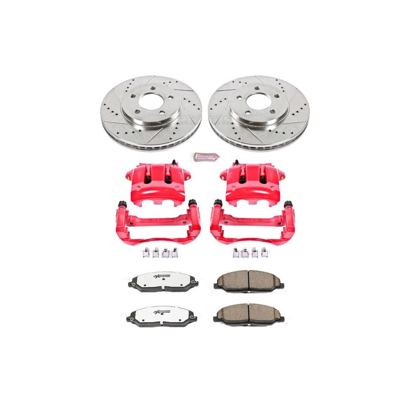 PowerStop Power Stop 05-10 Ford Mustang Front Z26 Street Warrior Brake Kit w/Calipers
