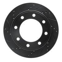 R1 Concepts R1 99-05 Ford F-250 2WD (Super Duty) Rear Left Drilled & Slotted Black Brake Rotor