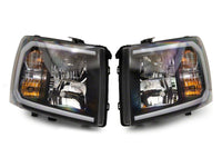 Raxiom 07-13 Chevrolet Silverado 1500 Axial Headlights w/ SEQL LED Bar- Black Housing (Clear Lens)