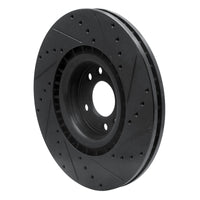 R1 Concepts R1 08-11 Saab 9-3 Front Left Drilled & Slotted Black Brake Rotor