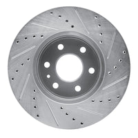 R1 Concepts R1 15-20 Chevrolet Colorado Front Left Drilled & Slotted Silver Brake Rotor