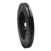 R1 Concepts R1 04-08 Chevrolet Colorado Front Right Drilled & Slotted Black Brake Rotor
