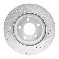 R1 Concepts R1 89-90 Ford Thunderbird Front Left Drilled & Slotted Silver Brake Rotor