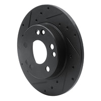 R1 Concepts R1 83-89 Mercedes-Benz 190D Front Left Drilled & Slotted Black Brake Rotor