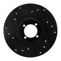 R1 Concepts R1 67-76 BMW 1600 Front Right Drilled & Slotted Black Brake Rotor
