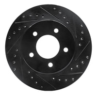 R1 Concepts R1 87-90 Dodge Dakota 4WD Front Right Drilled & Slotted Black Brake Rotor