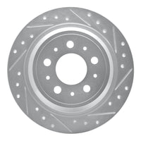 R1 Concepts R1 98-00 Volvo V70 Rear Right Drilled & Slotted Silver Brake Rotor