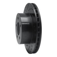R1 Concepts R1 91-94 Ford Crown Victoria Front Left Drilled & Slotted Black Brake Rotor