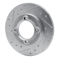 R1 Concepts R1 88-93 Ford Festiva Front Left Drilled & Slotted Silver Brake Rotor