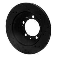 R1 Concepts R1 77-88 Porsche 924 Rear Left Drilled & Slotted Black Brake Rotor