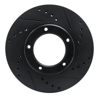 R1 Concepts R1 84-95 Toyota Pickup Front Right Drilled & Slotted Black Brake Rotor