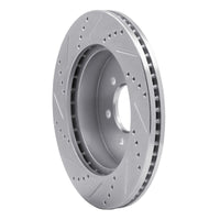 R1 Concepts R1 03-04 Dodge DAKOTA 4WD Front Right Drilled & Slotted Silver Brake Rotor