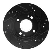 R1 Concepts R1 14-15 Mitsubishi Mirage Front Left Drilled & Slotted Black Brake Rotor