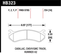 Hawk Performance Hawk 06 Chevy Avalanche 2500 / GMC Truck / Hummer Super Duty Street Rear Brake Pads