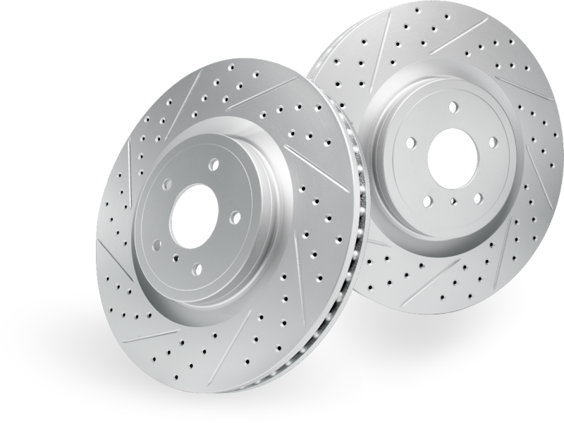 R1 Concepts R1 73-24 Beaver Motorcoach Contessa Front Right/Rear Right Drill & Slot Geo-Carbon Rotor