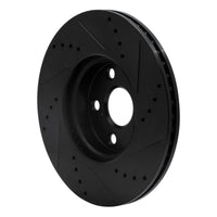R1 Concepts R1 08-19 Pontiac Vibe Front Left Drilled & Slotted Black Brake Rotor